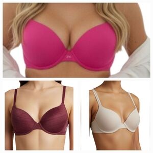 3 BRA BUNDLE..2 "PINK" 1 VICTORIA SECRET PINK" Excellent Condition!